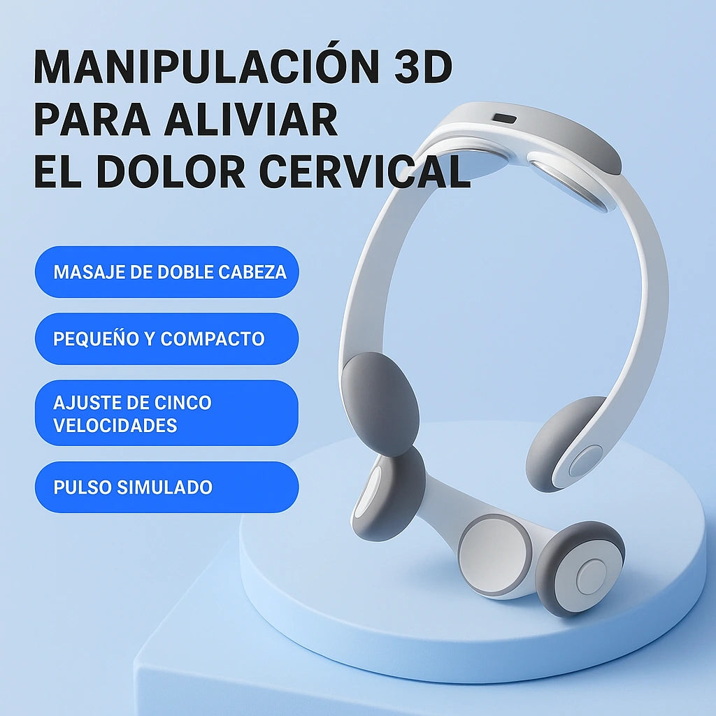 CerviCare™ | Masajeador Cervical Inteligente PIDE 1 & LLEVA 2