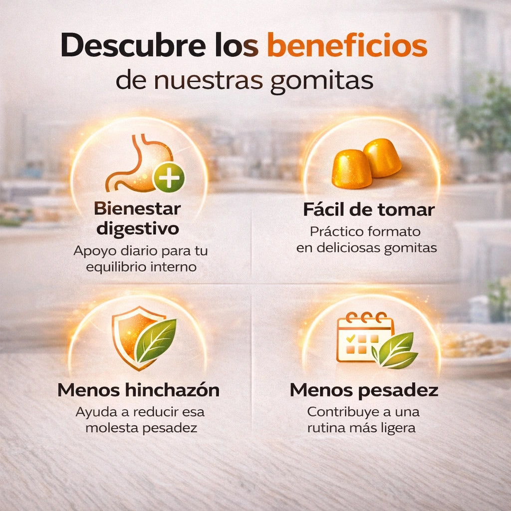 Gomas Cúrcuma | Adiós a la Hinchazón