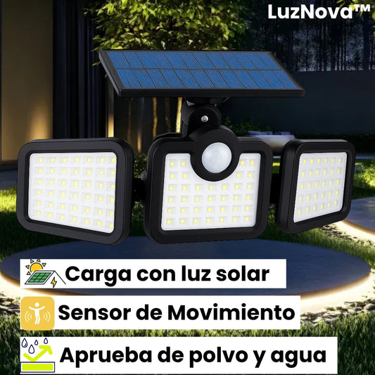 LuzNova™ | Lámpara Solar x3 con Sensor de Movimiento