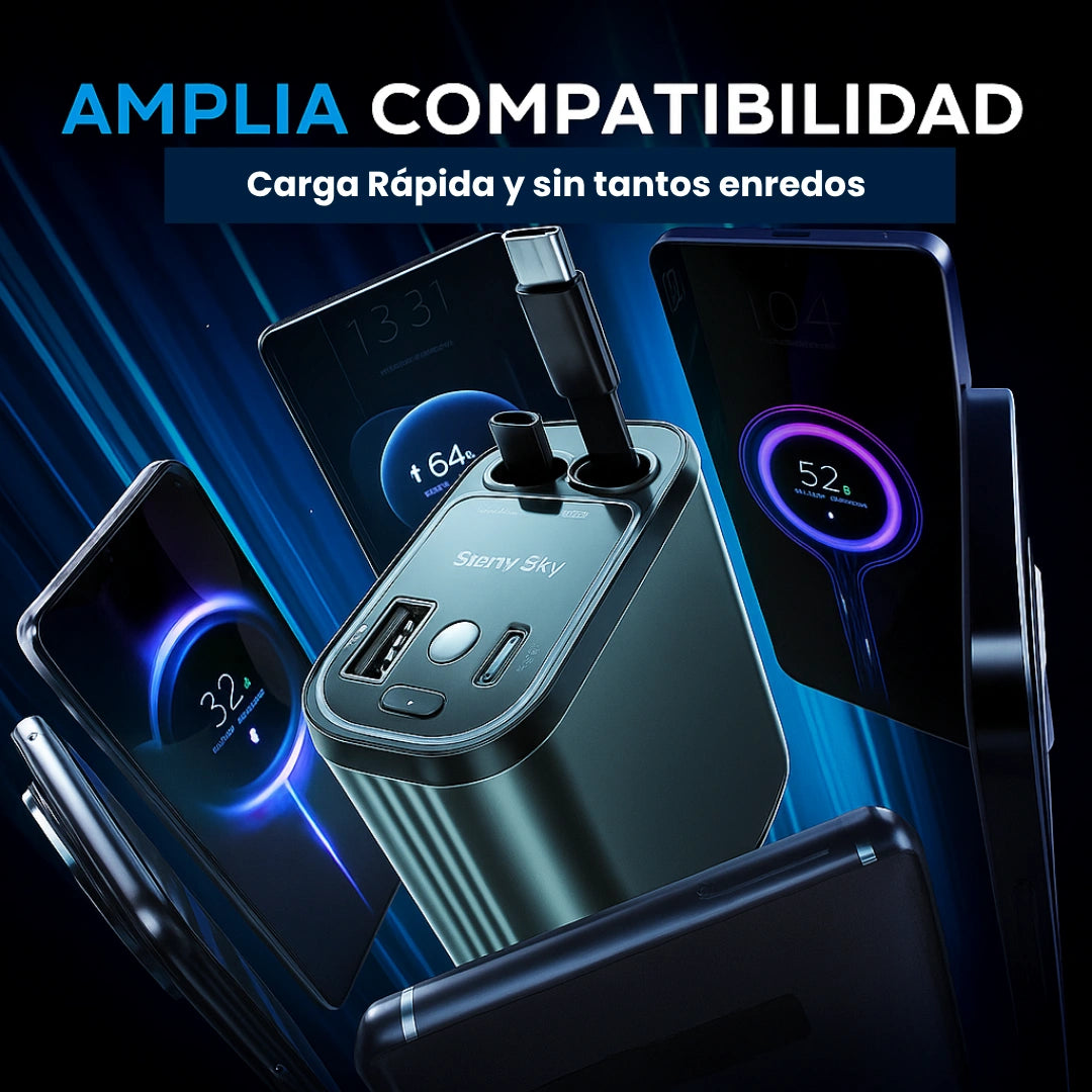 PowerLed™ | Cargador Retráctil Estelar 4 en 1